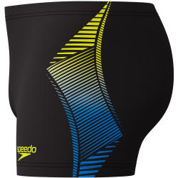 Speedo Panel Badeshorts Herren 7172 - black/hyper yellow S/M