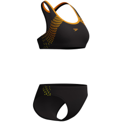 Speedo Placement Bikini Damen 8179 - black/amberwave 34