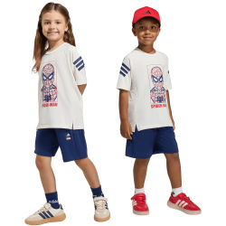 adidas x Marvel Spider-Man T-Shirt + Shorts Sport Set Kinder