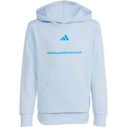 adidas Slogan Fleece Hoodie Jungen KG7388 - crystal sky 128