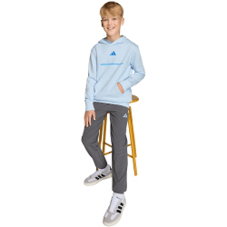 adidas Slogan Fleece Hoodie Jungen KG7388 - crystal sky 128