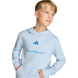 adidas Slogan Fleece Hoodie Jungen KG7388 - crystal sky 128