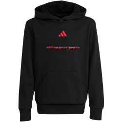 adidas Slogan Fleece Hoodie Jungen KG7385 - black 128
