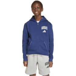 adidas Seasonals Collegiate Typography Sweatjacke Kinder KD4394 - dark blue/off white 152