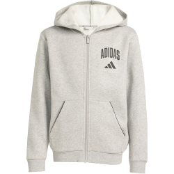 adidas Seasonals Collegiate Typography Sweatjacke Kinder KC4583 - medium grey heather/black 128