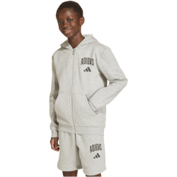 adidas Seasonals Collegiate Typography Sweatjacke Kinder KC4583 - medium grey heather/black 152