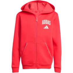 adidas Seasonals Collegiate Typography Sweatjacke Kinder KC4582 - pure ruby/off white 140