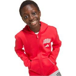 adidas Seasonals Collegiate Typography Sweatjacke Kinder KC4582 - pure ruby/off white 140