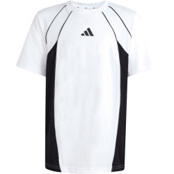adidas Color Block T-Shirt Kinder KE2773 - white/black/grey six 116