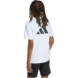 adidas Color Block T-Shirt Kinder KE2773 - white/black/grey six 116