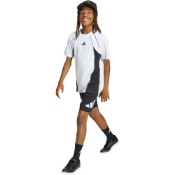adidas Color Block T-Shirt Kinder KE2773 - white/black/grey six 116