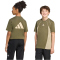 adidas Color Block T-Shirt Kinder KE2770 - olive strata/wonder cargo/crystal linen 128