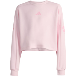 adidas Future Icons 3-Streifen Cropped Sweatshirt Mädchen KB6907 - clear pink/true pink 152