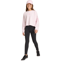adidas Future Icons 3-Streifen Cropped Sweatshirt Mädchen KB6907 - clear pink/true pink 152