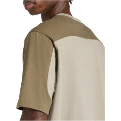 adidas Collegiate T-Shirt Herren KC3417 - silver pebble/olive strata M