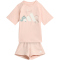 adidas TRNSTR T-Shirt + Shorts Set Kinder KE0757 - blush pink/white 104