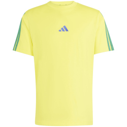 adidas Essentials 3-Streifen Single Jersey T-Shirt Herren KR7569 - bright yellow/bold green/bold green/bold green M