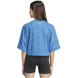 adidas Sport Icons Allover Print Trainingsshirt Mädchen KB6927 - ray blue/dusky petrol/dusky petrol 152