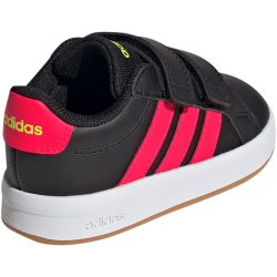 adidas Grand Court 3.0 Sneaker Kinder JP9375 - core black/lucid red/lucid lemon 23