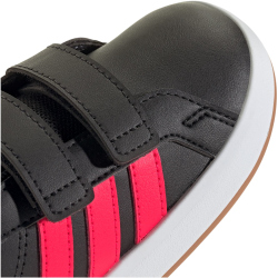 adidas Grand Court 3.0 Sneaker Kinder JP9375 - core black/lucid red/lucid lemon 23