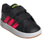 adidas Grand Court 3.0 Sneaker Kinder JP9375 - core black/lucid red/lucid lemon 23