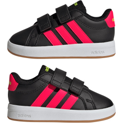 adidas Grand Court 3.0 Sneaker Kinder JP9375 - core black/lucid red/lucid lemon 24