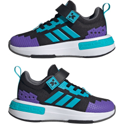adidas x Minecraft Pro Sneaker Kinder JR1970 - core black/lucid cyan/cloud white 28