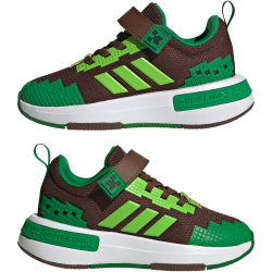 adidas x Minecraft Pro Sneaker Kinder JR1969 - auburn/semi solar green/cloud white 28