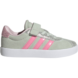 adidas VL Court 3.0 Sneaker Kinder IH1652 - linen green/bliss pink/clear pink 28
