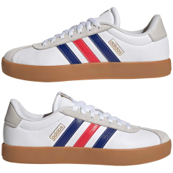 adidas VL Court 3.0 Sneaker Herren HQ0140 - cloud white/pure ruby/mystery ink 41 1/3