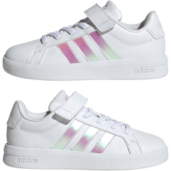 adidas Grand Court 3.0 Sneaker Kinder JQ1988 - cloud white/iridescent/cloud white 28.5