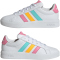 adidas Grand Court 3.0 Sneaker Kinder KI6502 - cloud white/lucid tangerine/bliss pink 37 1/3