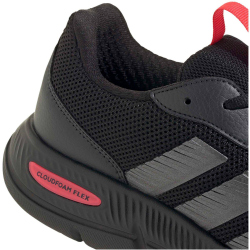 adidas Cloudfoam Flex Laces Sneaker Herren HQ4848 - core black/iron met./lucid red 41 1/3