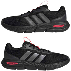 adidas Cloudfoam Flex Laces Sneaker Herren HQ4848 - core black/iron met./lucid red 41 1/3