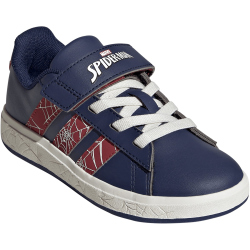 adidas x Marvel Spider-Man Grand Court Sneaker Kinder JS2343 - dark blue/active maroon/off white 32