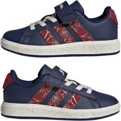 adidas x Marvel Spider-Man Grand Court Sneaker Kinder JS2343 - dark blue/active maroon/off white 32