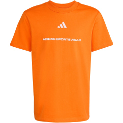 adidas Slogan Single Jersey T-Shirt Jungen KR0493 - orange 128