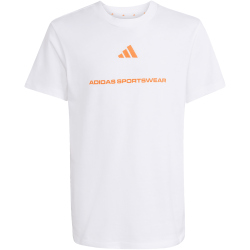 adidas Slogan Single Jersey T-Shirt Jungen KG5189 - white 128