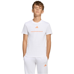 adidas Slogan Single Jersey T-Shirt Jungen KG5189 - white 128