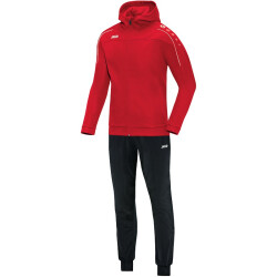 JAKO Classico Trainingsanzug Polyester mit Kapuze rot 44...