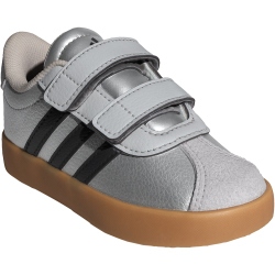 adidas VL Court 3.0 Sneaker Kinder IH3965 - silver met./core black/lgh solid grey 19