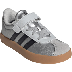 adidas VL Court 3.0 Sneaker Kinder IH3958 - silver met./core black/lgh solid grey 28.5