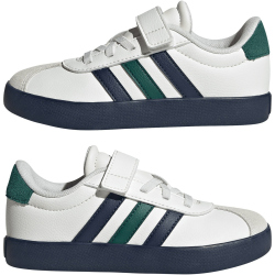 adidas VL Court 3.0 Sneaker Kinder IH3957 - core white/collegiate navy/collegiate green 34
