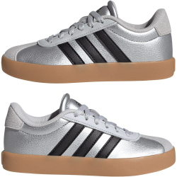 adidas VL Court 3.0 Sneaker Kinder IH3945 - silver met./core black/lgh solid grey 38 2/3