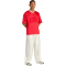 adidas Stadium Graphic Mesh T-Shirt Herren JZ6852 - pure ruby/off white/crystal linen XL