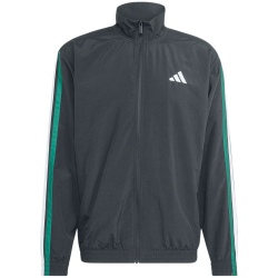 adidas Essentials 3-Streifen Woven Trainingsjacke Herren KE5592 - black/team dark green/white/better scarlet M