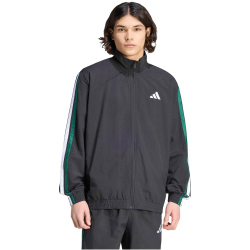 adidas Essentials 3-Streifen Woven Trainingsjacke Herren KE5592 - black/team dark green/white/better scarlet M