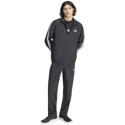 adidas Essentials 3-Streifen Woven Trainingsjacke Herren KE5592 - black/team dark green/white/better scarlet M