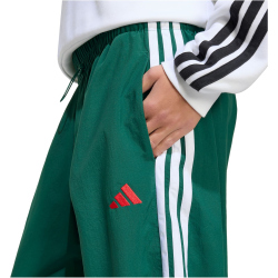 adidas Essentials 3-Streifen Woven Fallschirmhose Damen KD9451 - team dark green/white M