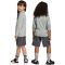 adidas GoTo 1/4-Zip Sweatshirt + Shorts Set Kinder KB6864 - off white/wonder sage/white 110